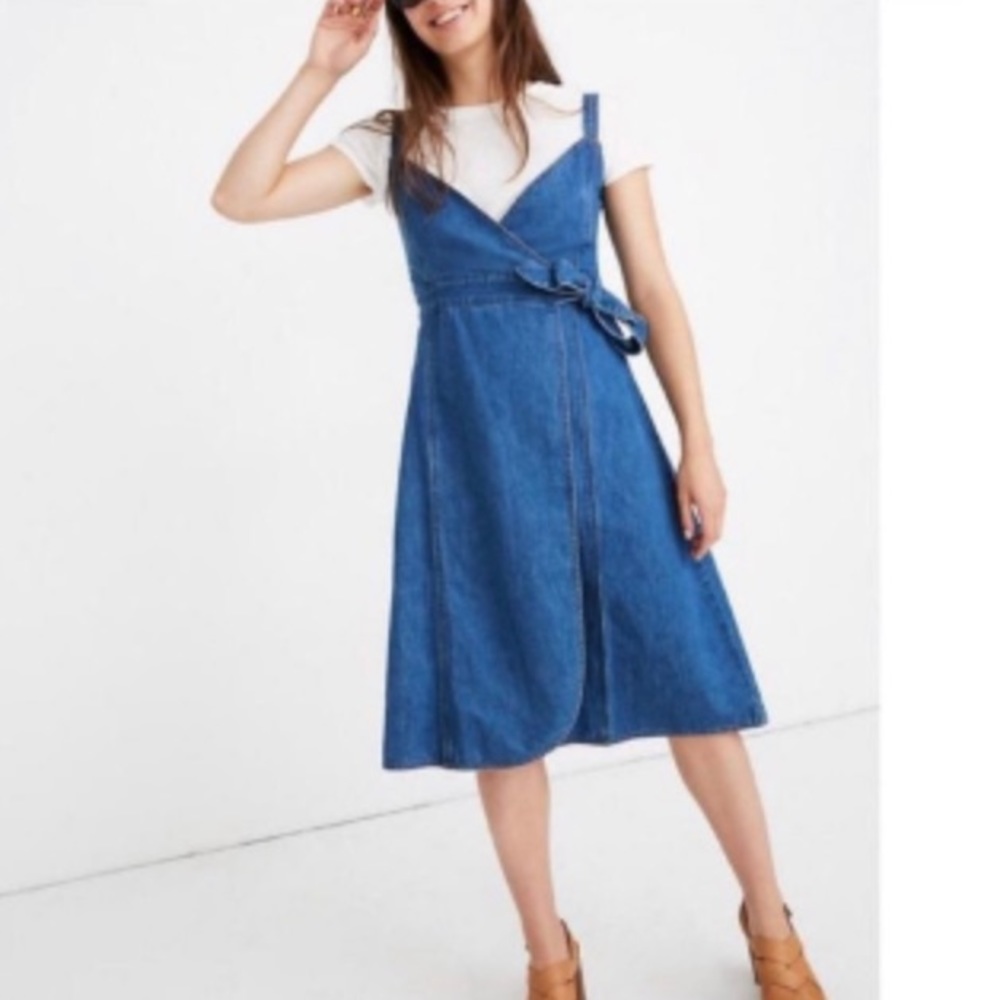 NWT Madewell Denim Wrap Dress size 8
